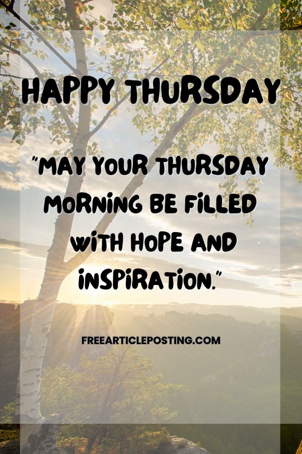 Good morning Thursday blessings quotes