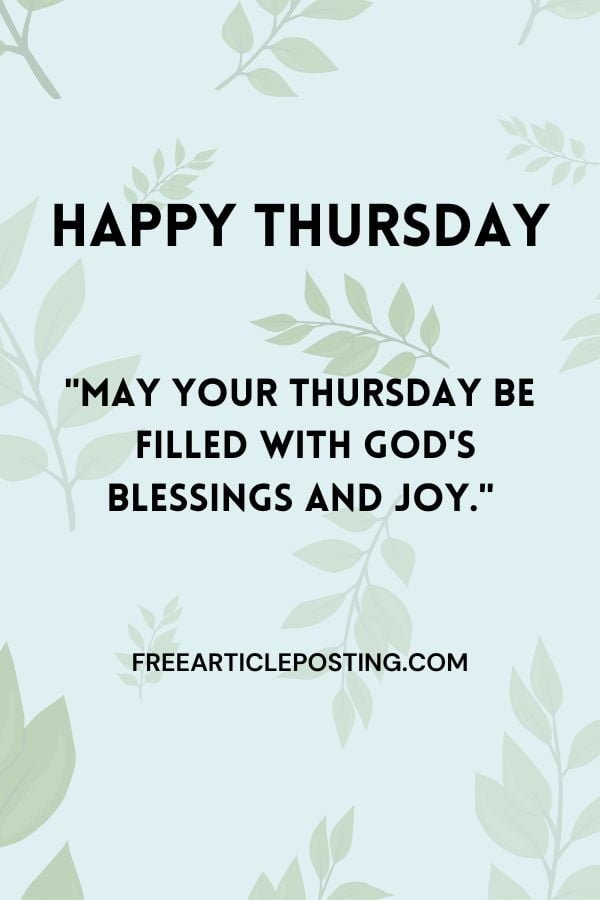 Good morning Thursday blessings