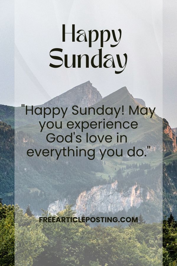 Happy Sunday god bless you