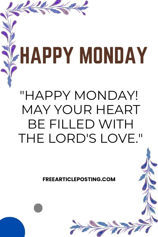 Happy blessed Monday