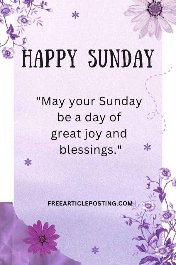 Positive Sunday blessings