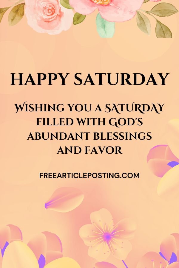 Saturday blessing