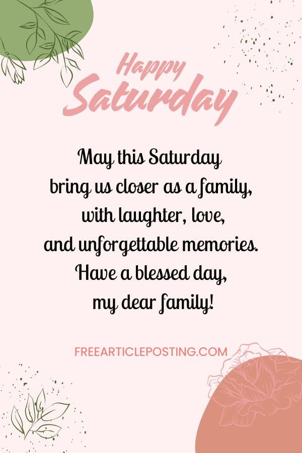 Saturday blessings and quotes