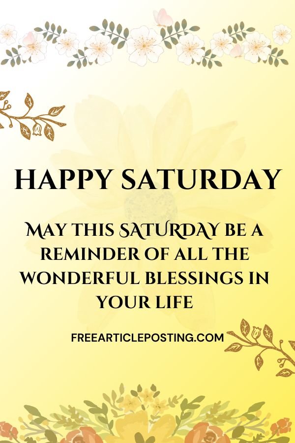 Saturday blessings quotes