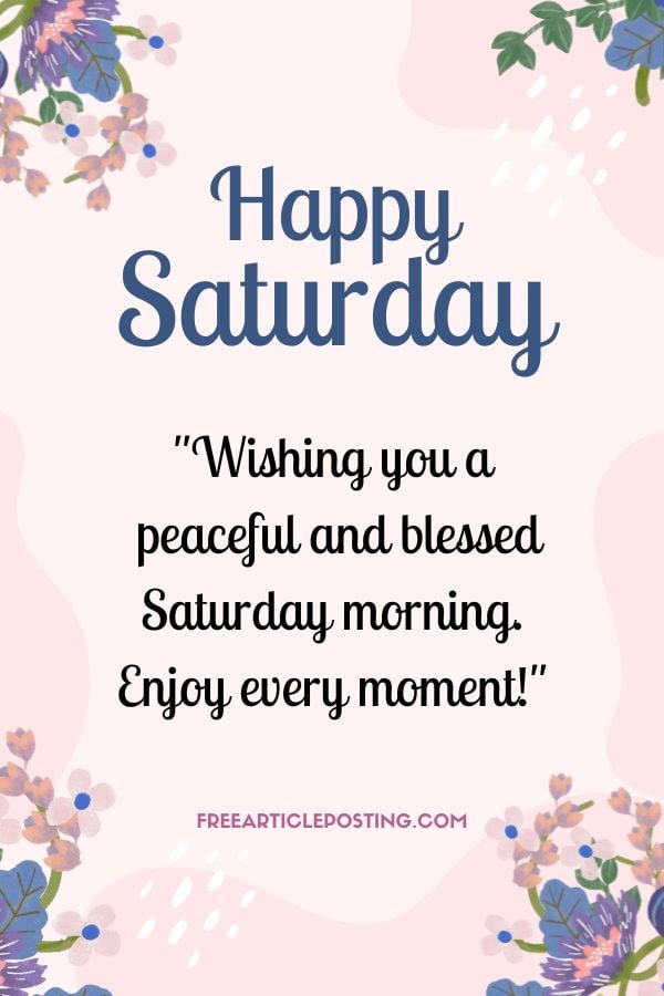 Saturday morning blessings and prayers