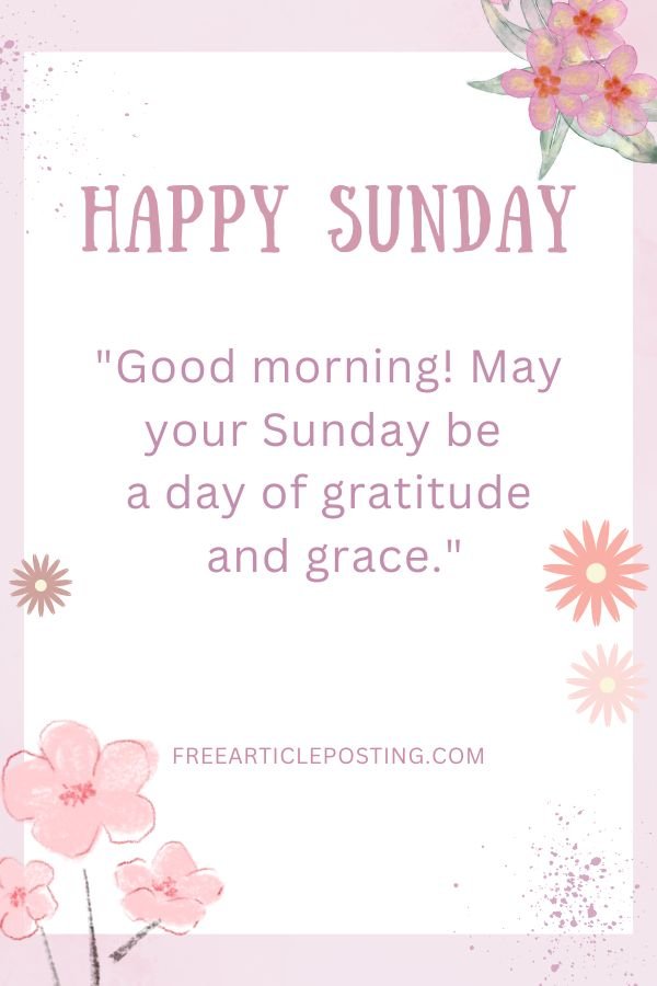 Sunday morning greetings and blessings