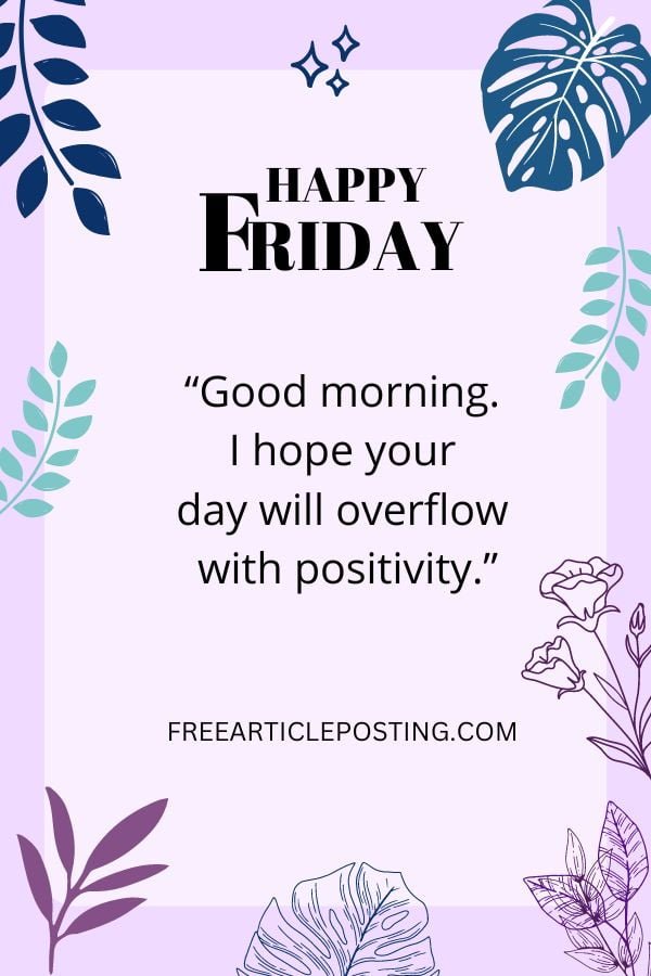 Good morning Friday blessings