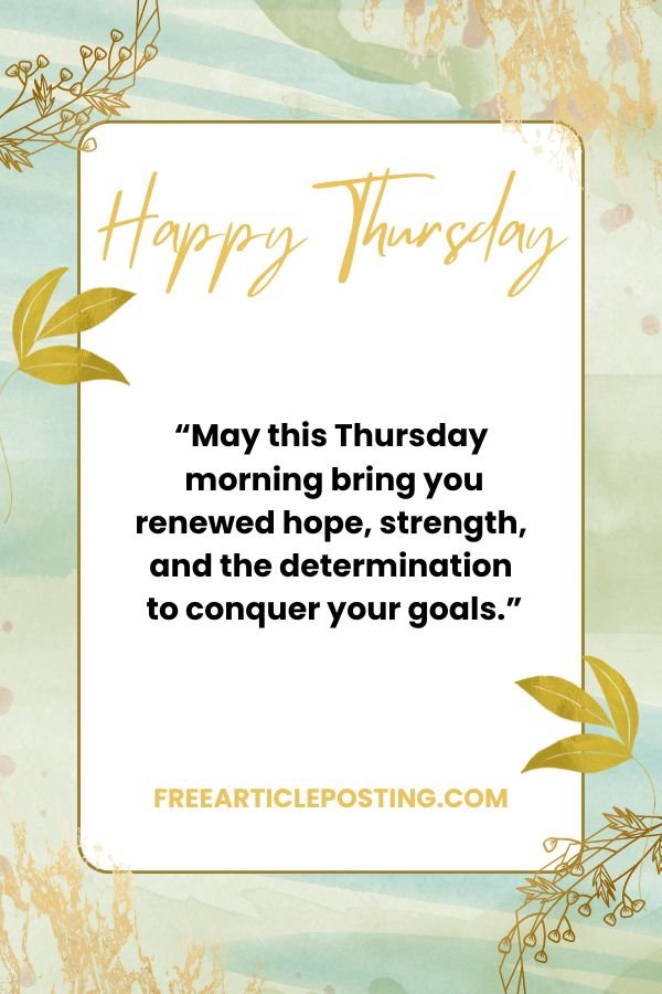 Good morning Thursday blessings messages