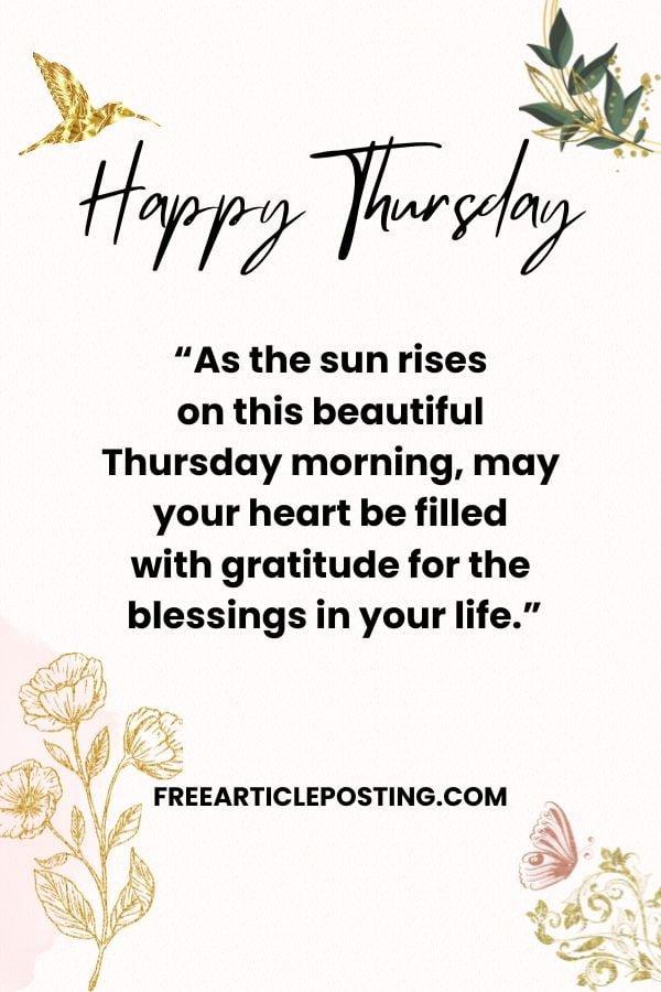 Good morning Thursday blessings