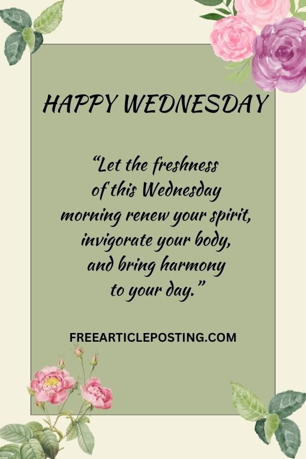 Good morning Wednesday blessings images and quotes