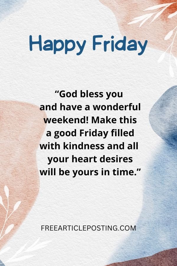 Image Friday blessings