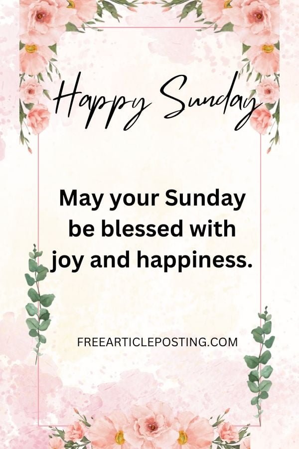 Morning Sunday blessings