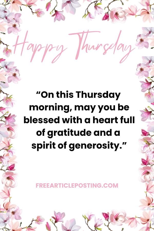 Positive good morning Thursday blessings