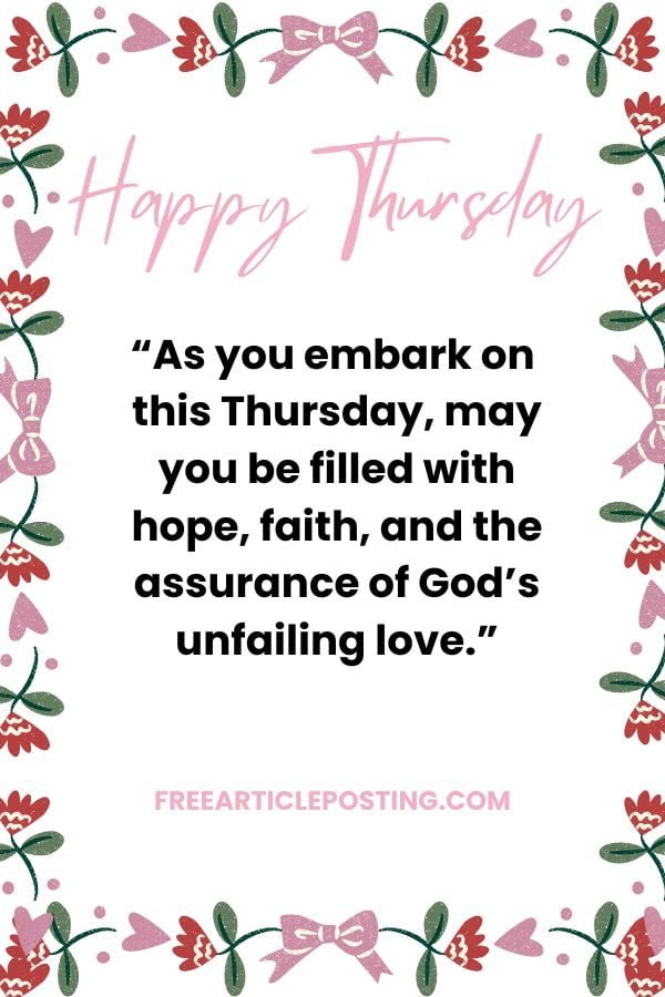 Thursday morning wishes and blessings