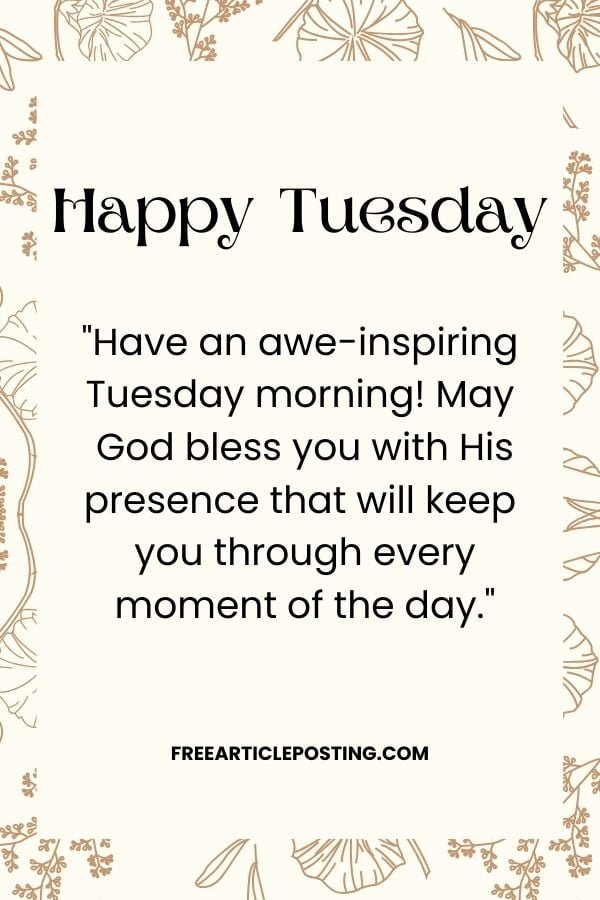 Tuesday morning prayer quotes