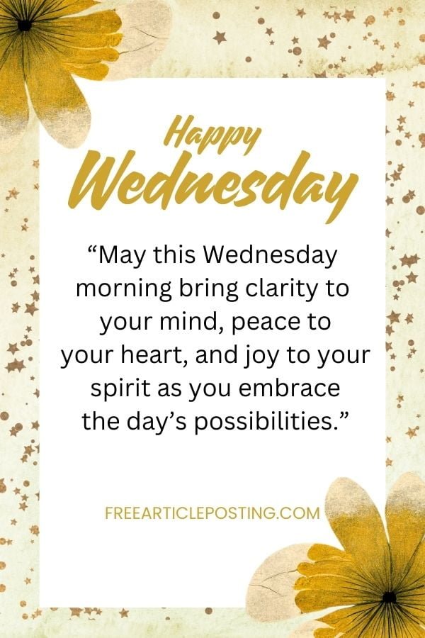 Wednesday morning blessings